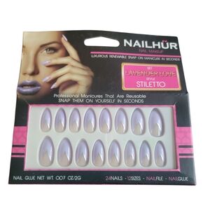 Lavender Love Stiletto Press-On Nails - Lavender Ombre